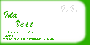 ida veit business card